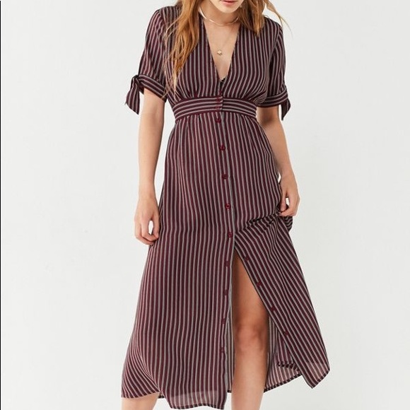 Urban Outfitters Dresses & Skirts - URBAN OUTFITTERS | Maxi PinStrip Button Down Dress